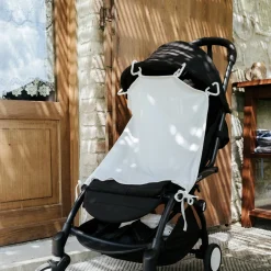 Barnvagnsgardin UV 50+ Offwhite