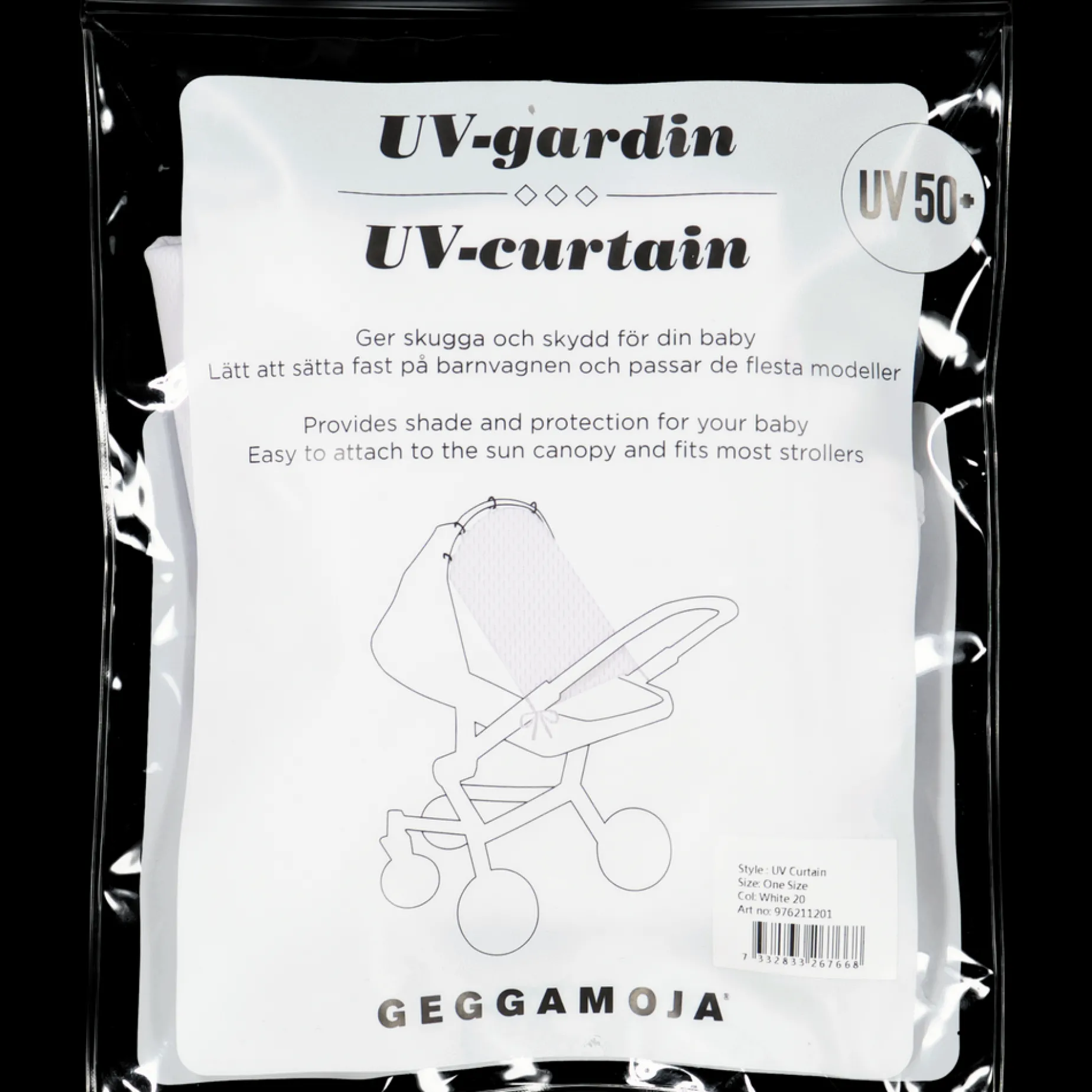 Barnvagnsgardin UV 50+ Rosa