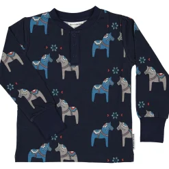 Farfarströja Bambu Dalahäst Navy