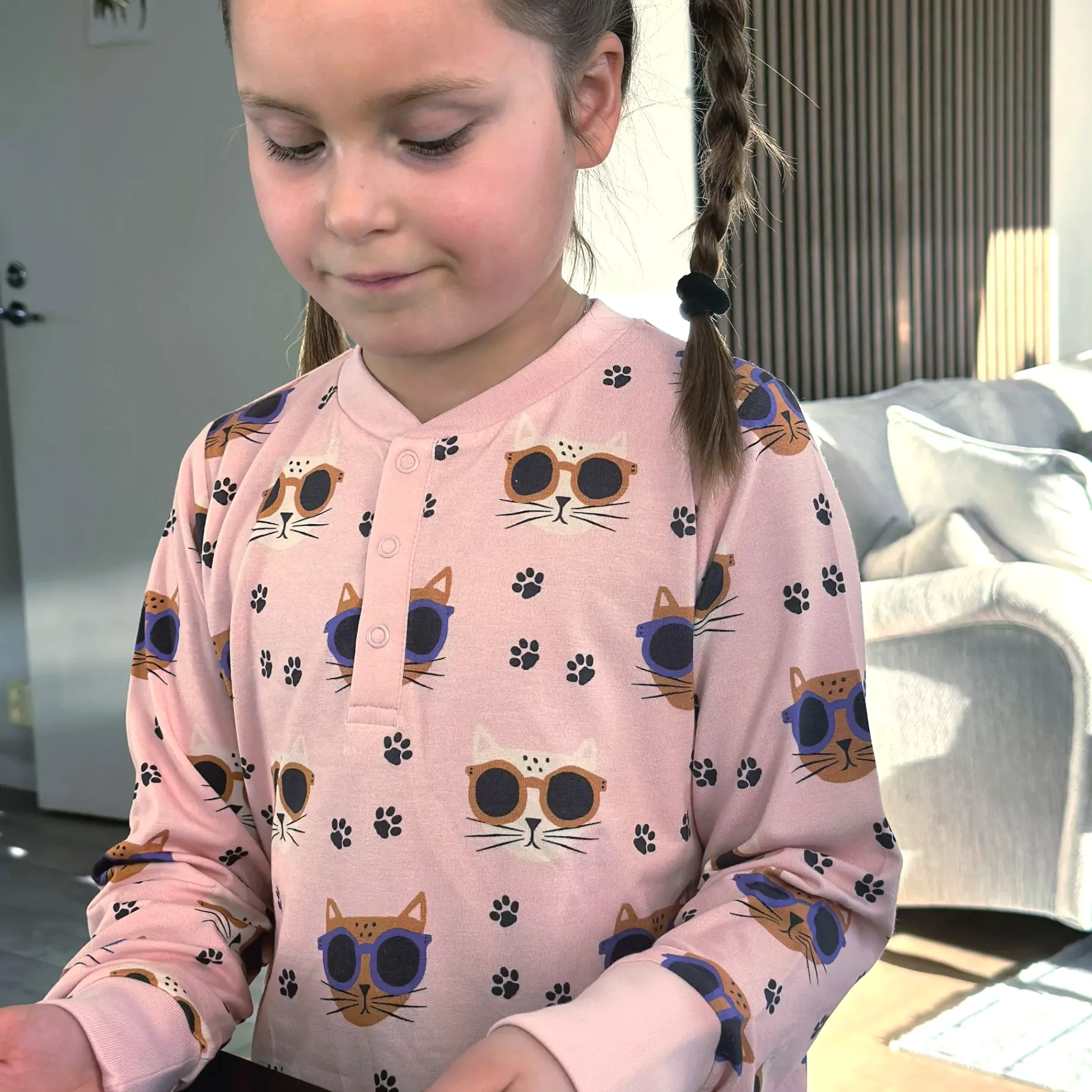 Farsfarströja Bambu Cool Cats Rosa