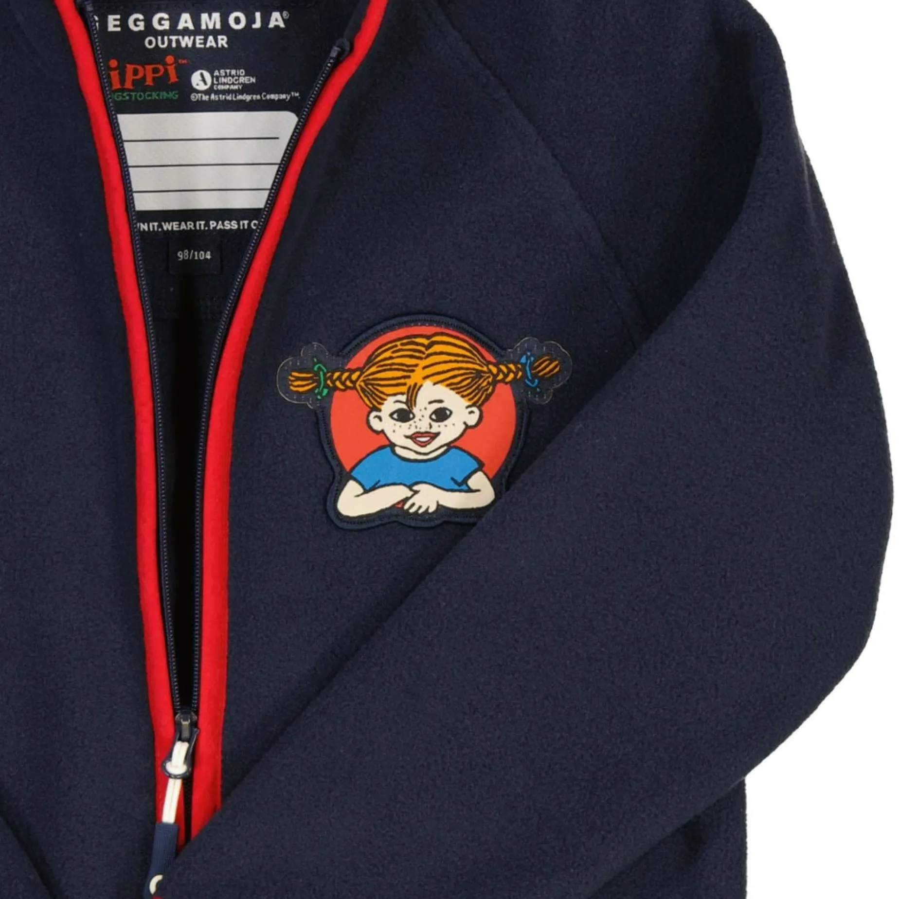 Fleecejacka Pippi Långstrump Navy