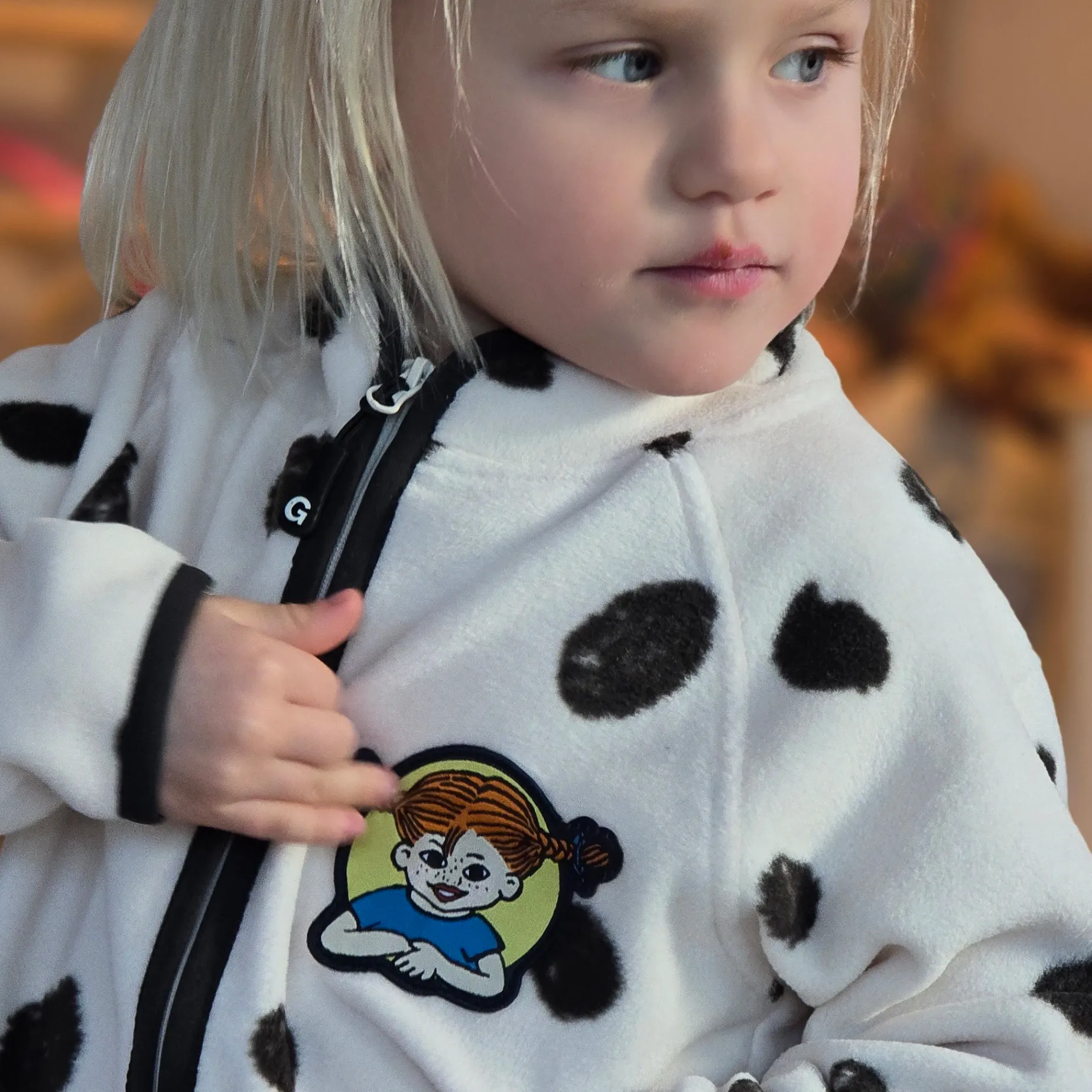 Fleecejacka Pippi Långstrump Vit