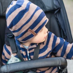 Fleecemössa Zebra Blå/Brun