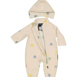 Fleeceoverall Dots Beige
