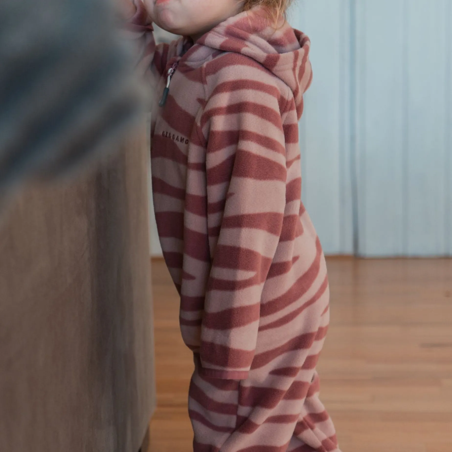 Fleeceoverall Zebra Plum