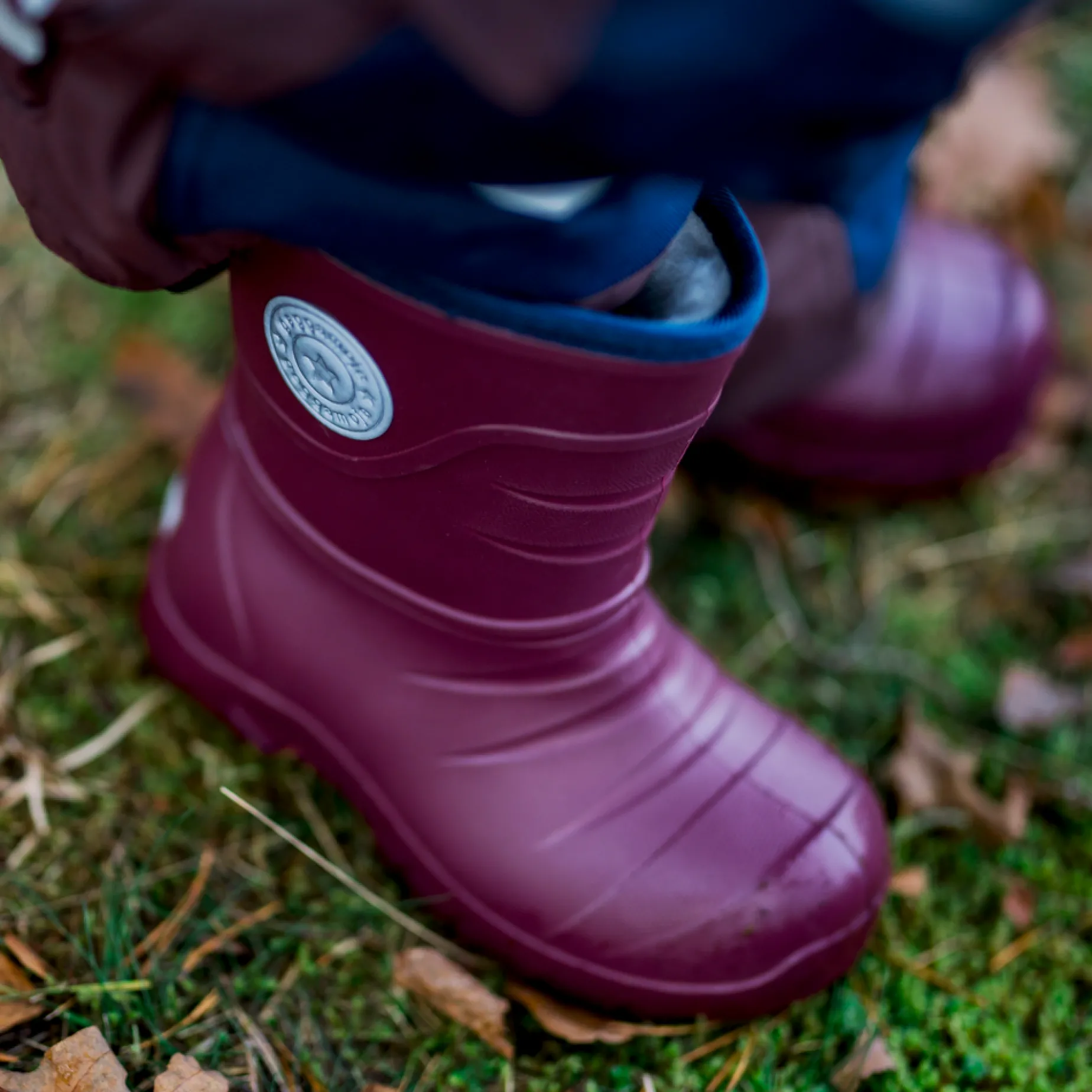 Gummistövlar fodrade Burgundy
