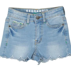High waist Jeansshorts Ljusblå