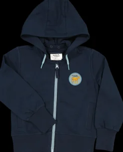 Hoodie Mamma Mu och Kråkan Blå Patch