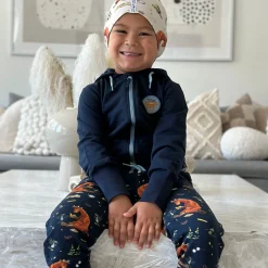 Hoodie Mamma Mu och Kråkan Blå Patch