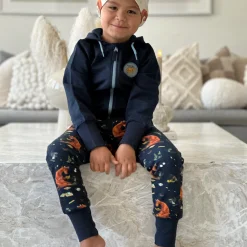 Hoodie Mamma Mu och Kråkan Blå Patch