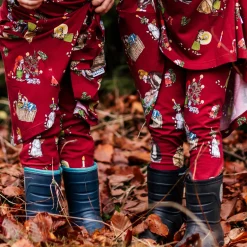 Leggings Pettson och Findus Röd - Julmotiv