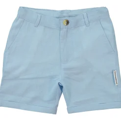 Linneshorts Ljusblå