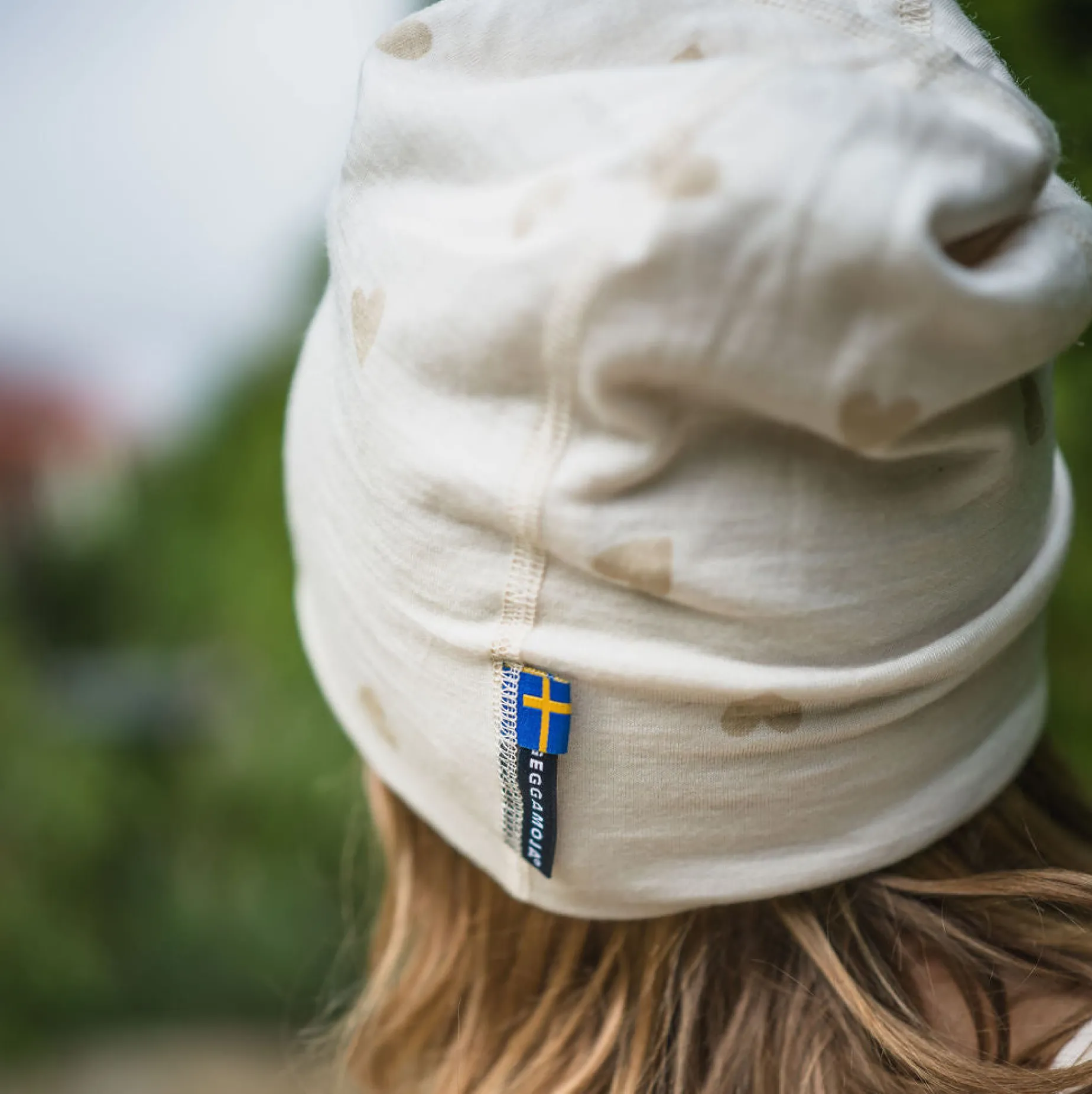 Mössa Merinoull Hjärtan