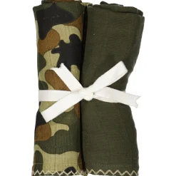 2-pack Muslinfilt Grön kamouflage