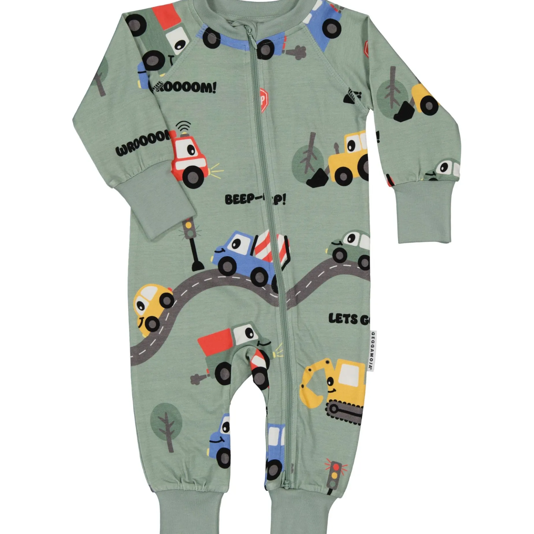 Pyjamas Bambu Traktor Grön