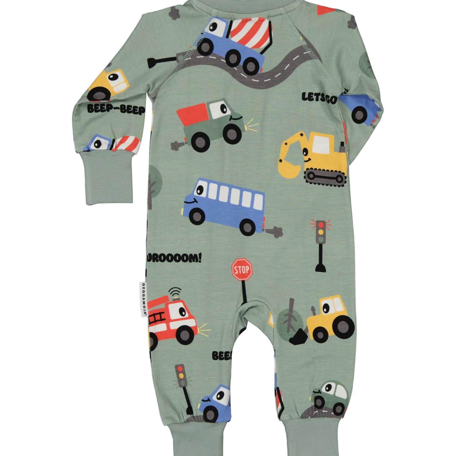 Pyjamas Bambu Traktor Grön