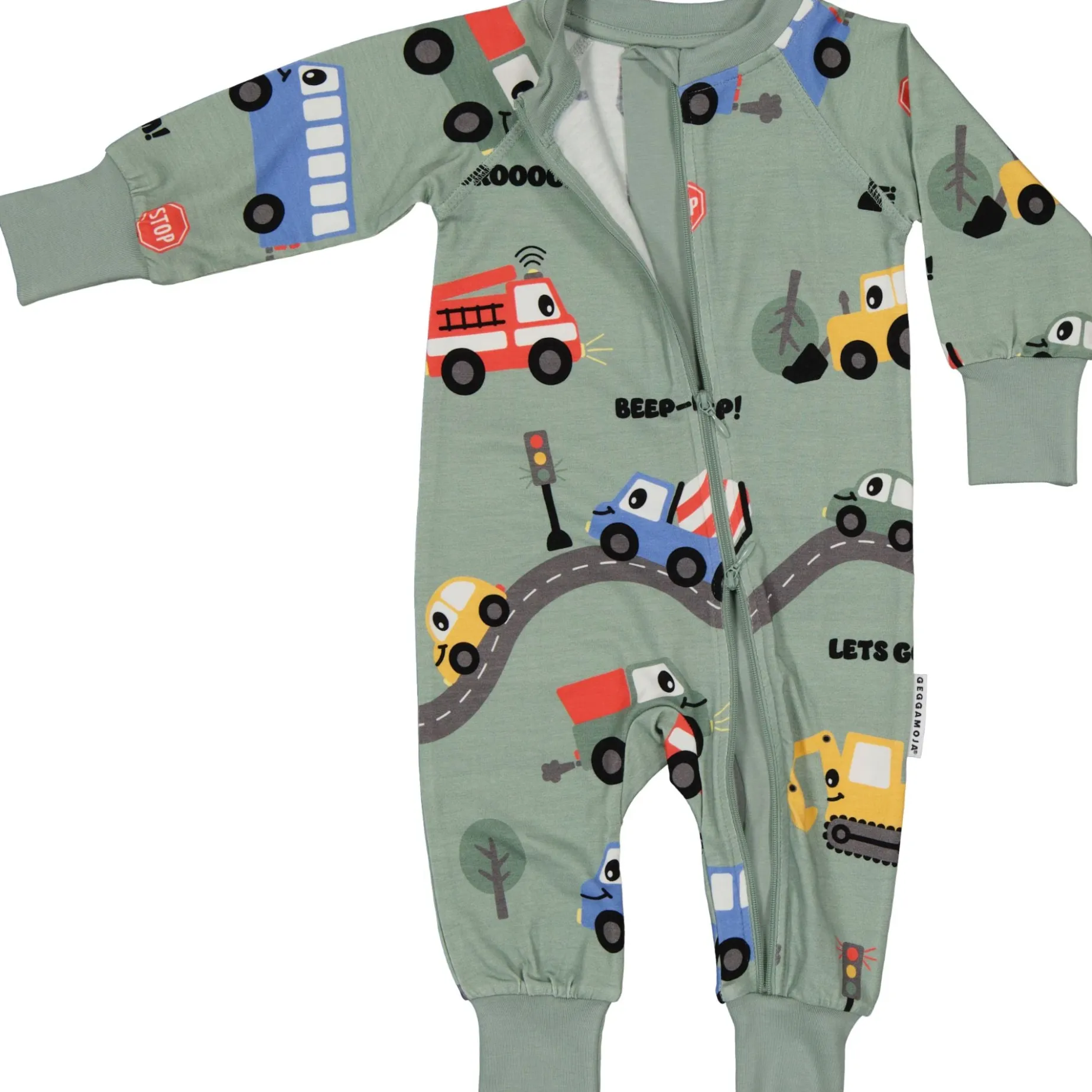 Pyjamas Bambu Traktor Grön