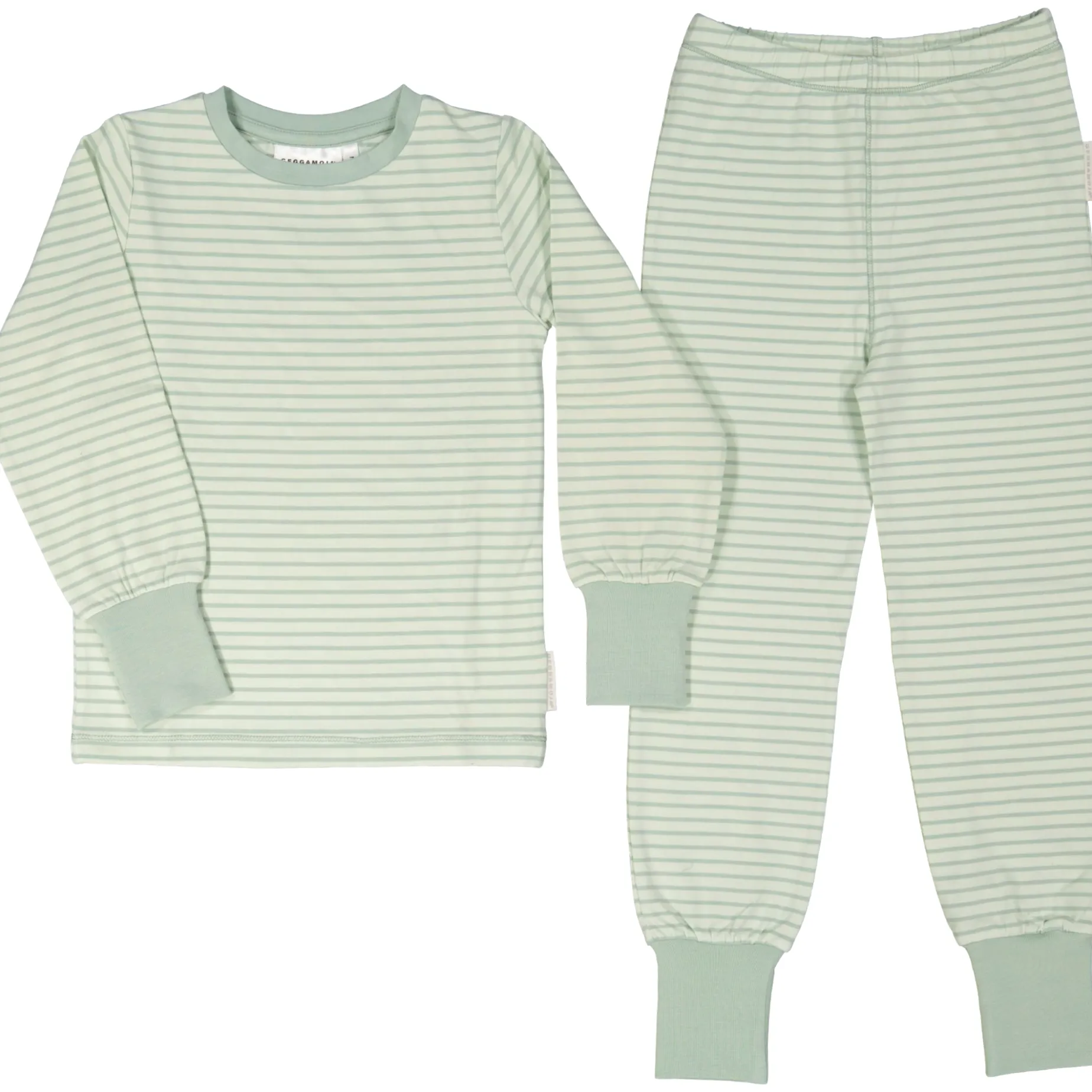 Pyjamas tvådelad Bambu Classic Ljusgrön/Grön