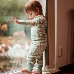 Pyjamas tvådelad Bambu Classic Ljusgrön/Grön