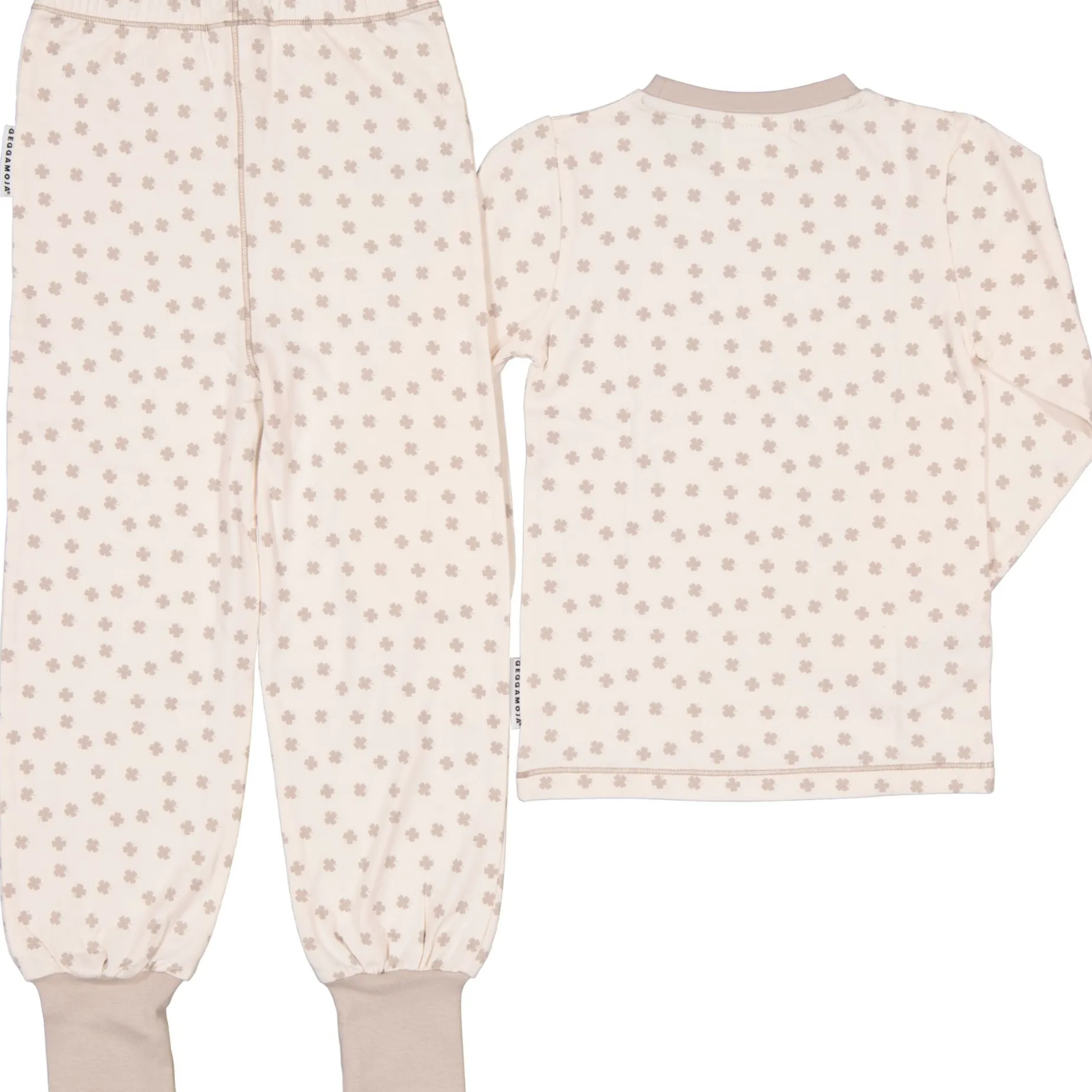 Pyjamas tvådelad Bambu Beige Klöver