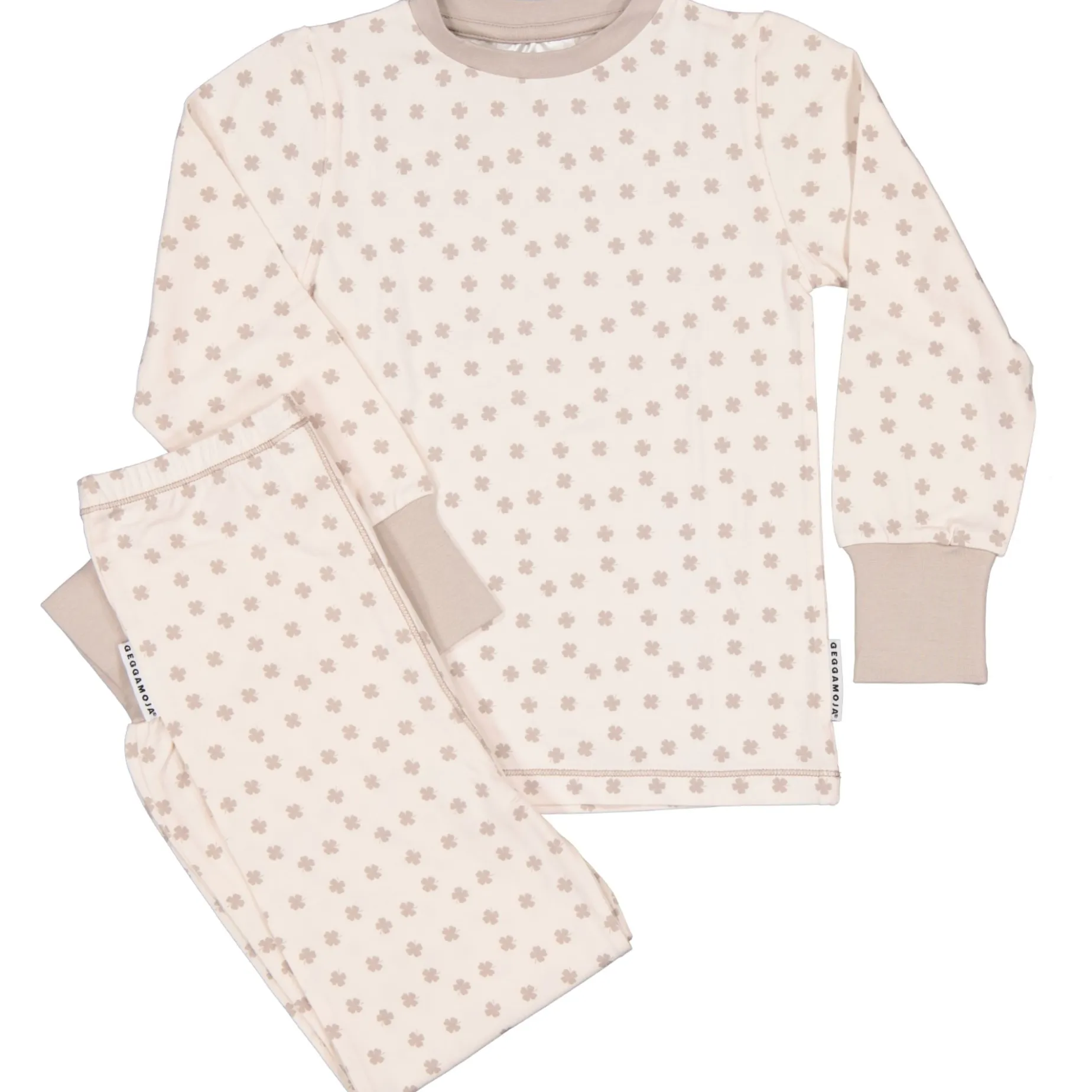 Pyjamas tvådelad Bambu Beige Klöver