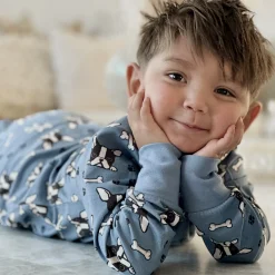 Pyjamas tvådelad Bambu Bulldog Blå