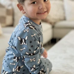 Pyjamas tvådelad Bambu Bulldog Blå