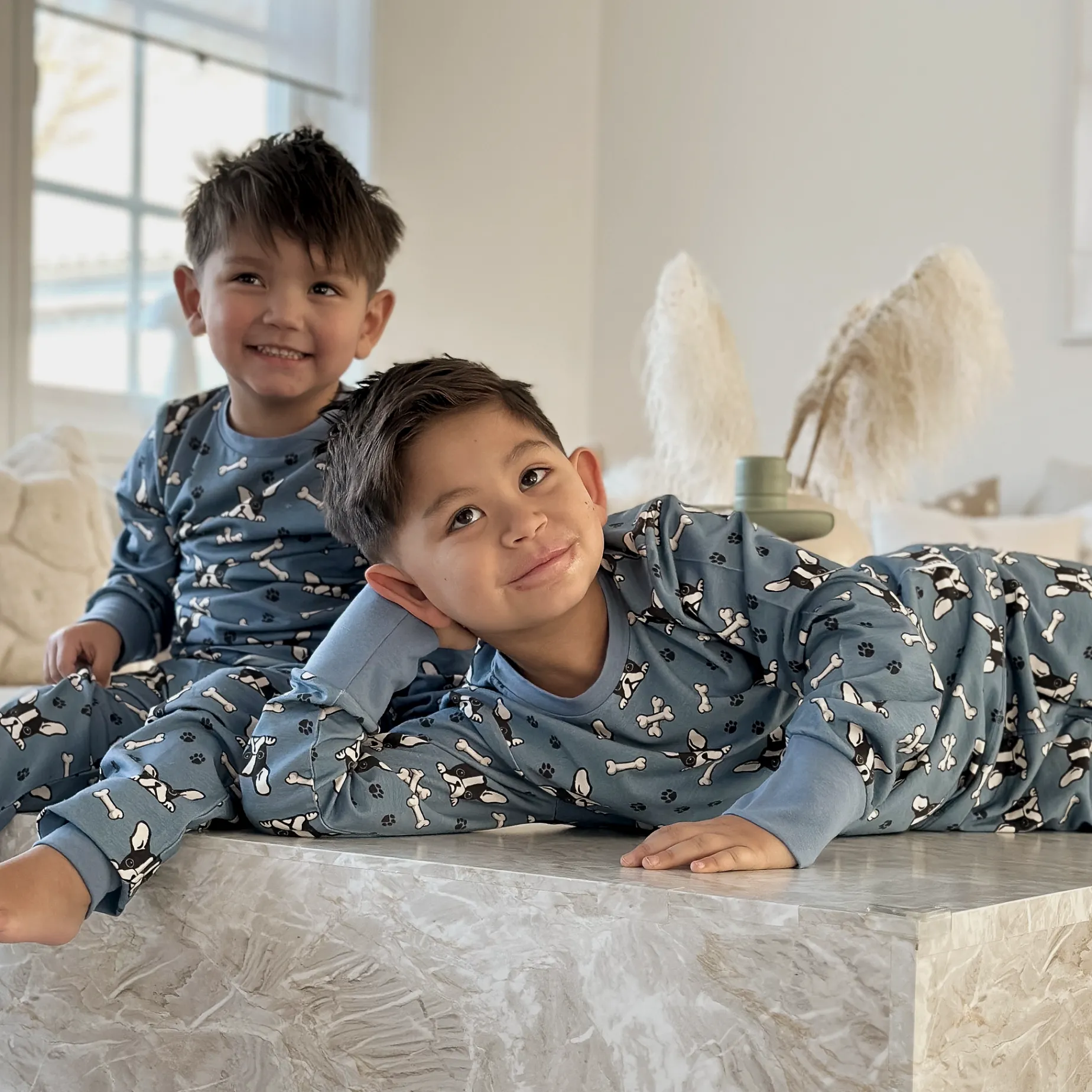 Pyjamas tvådelad Bambu Bulldog Blå