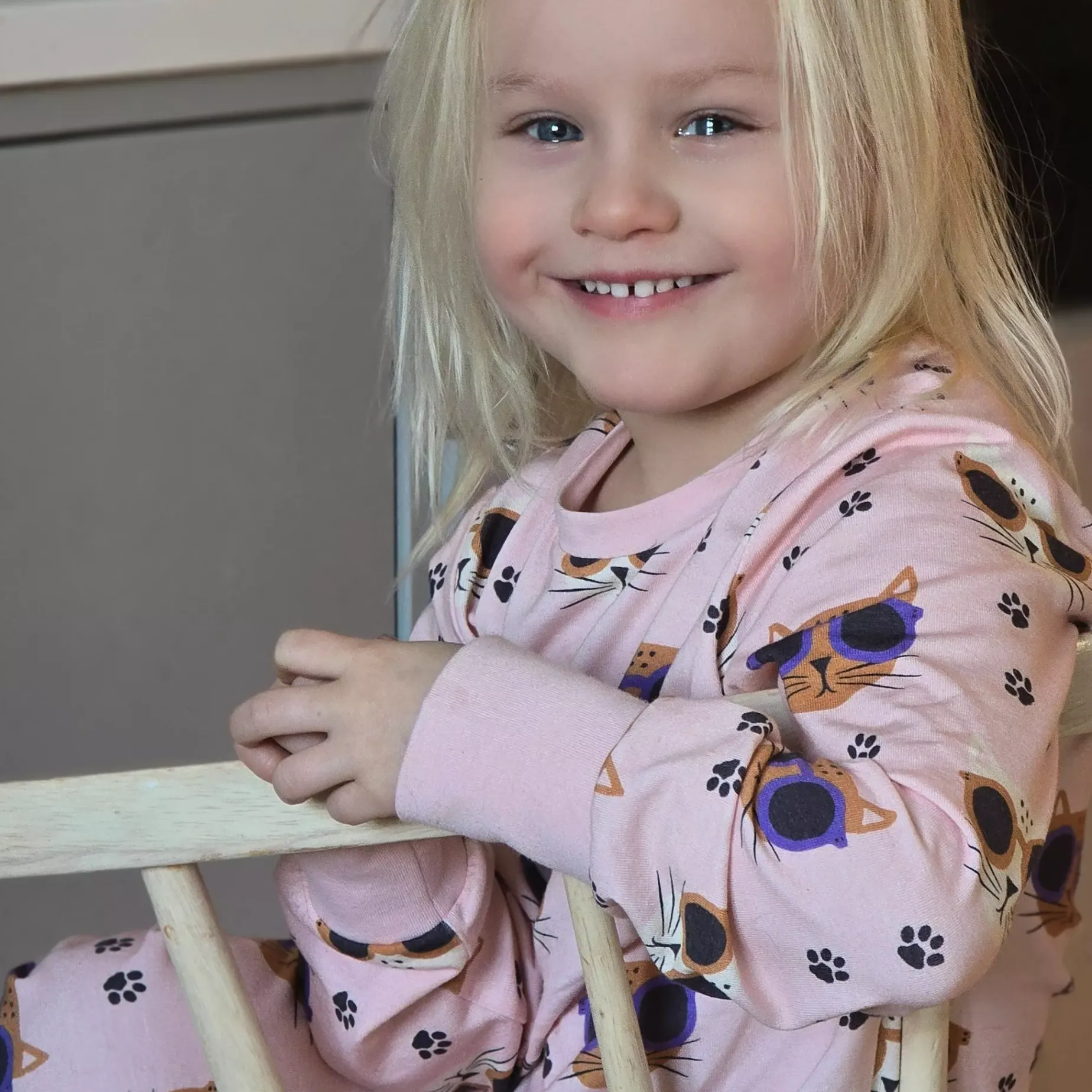 Pyjamas tvådelad Bambu Cool Cats Rosa