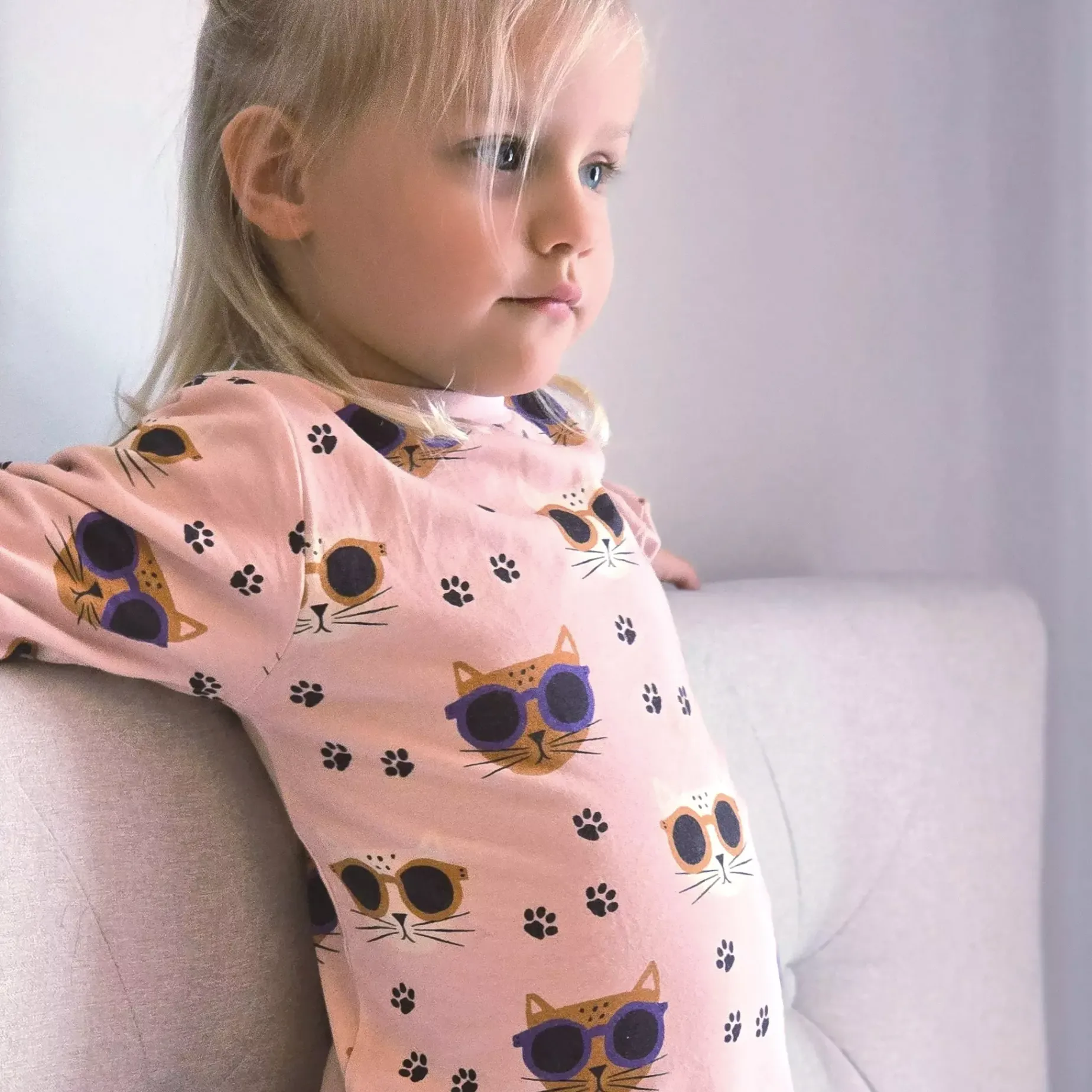 Pyjamas tvådelad Bambu Cool Cats Rosa