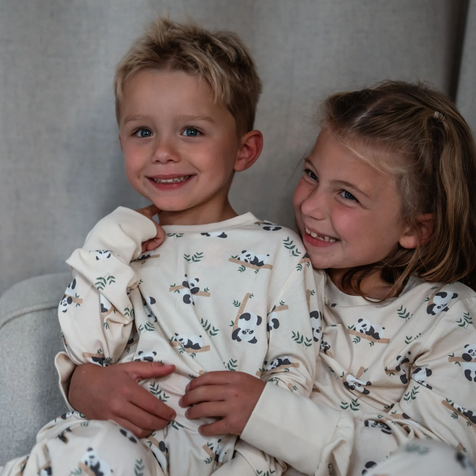 Pyjamas tvådelad Bambu Panda Beige