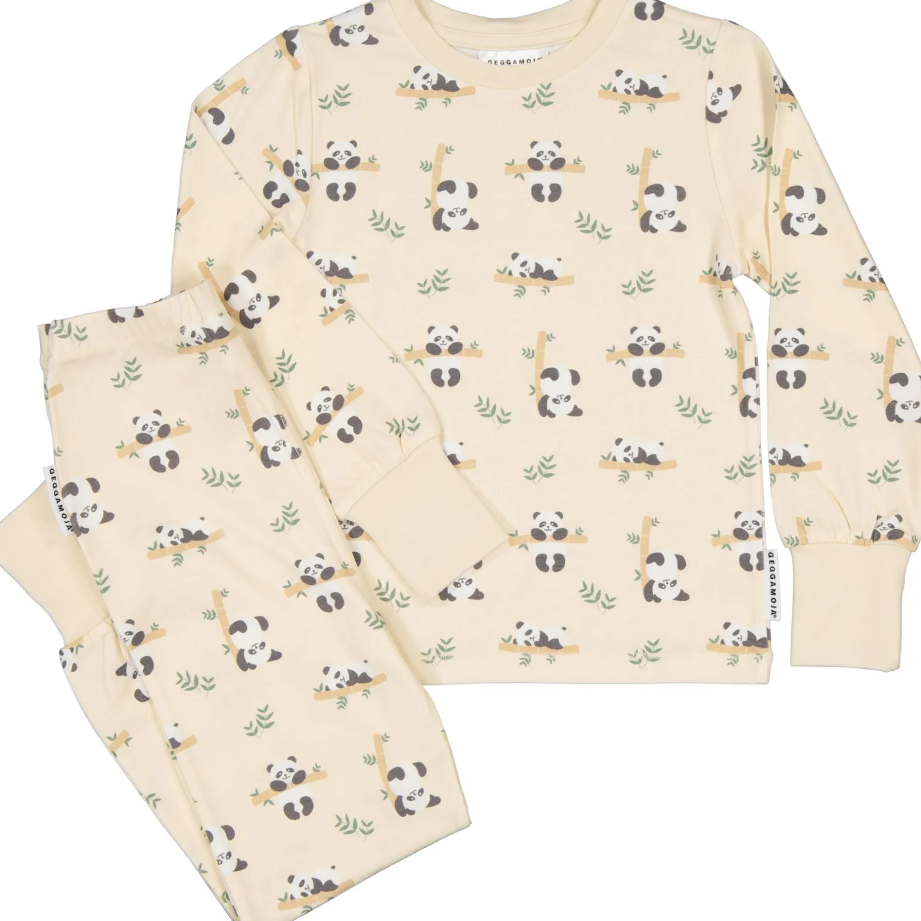 Pyjamas tvådelad Bambu Panda Beige