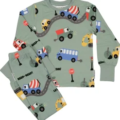Pyjamas tvådelad Bambu Traktor Grön