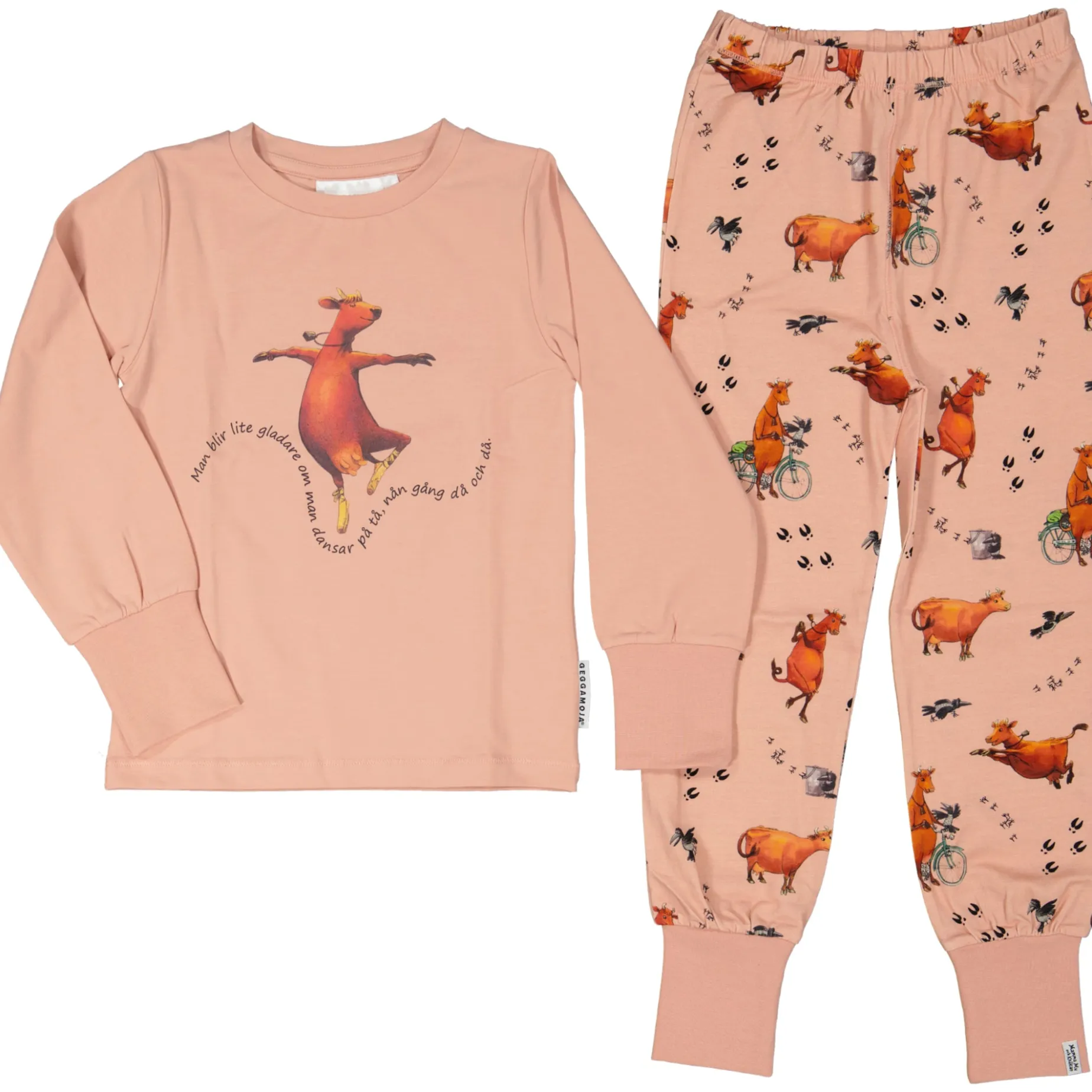 Pyjamas tvådelad Mamma Mu och Kråkan Rosa