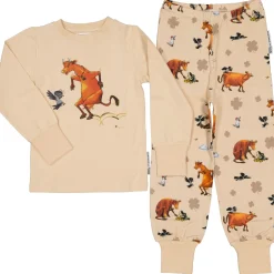 Pyjamas Tvådelad Mamma Mu och Kråkan Beige