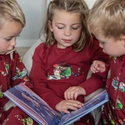 Pyjamas tvådelad Pettson och Findus Röd - Julpyjamas