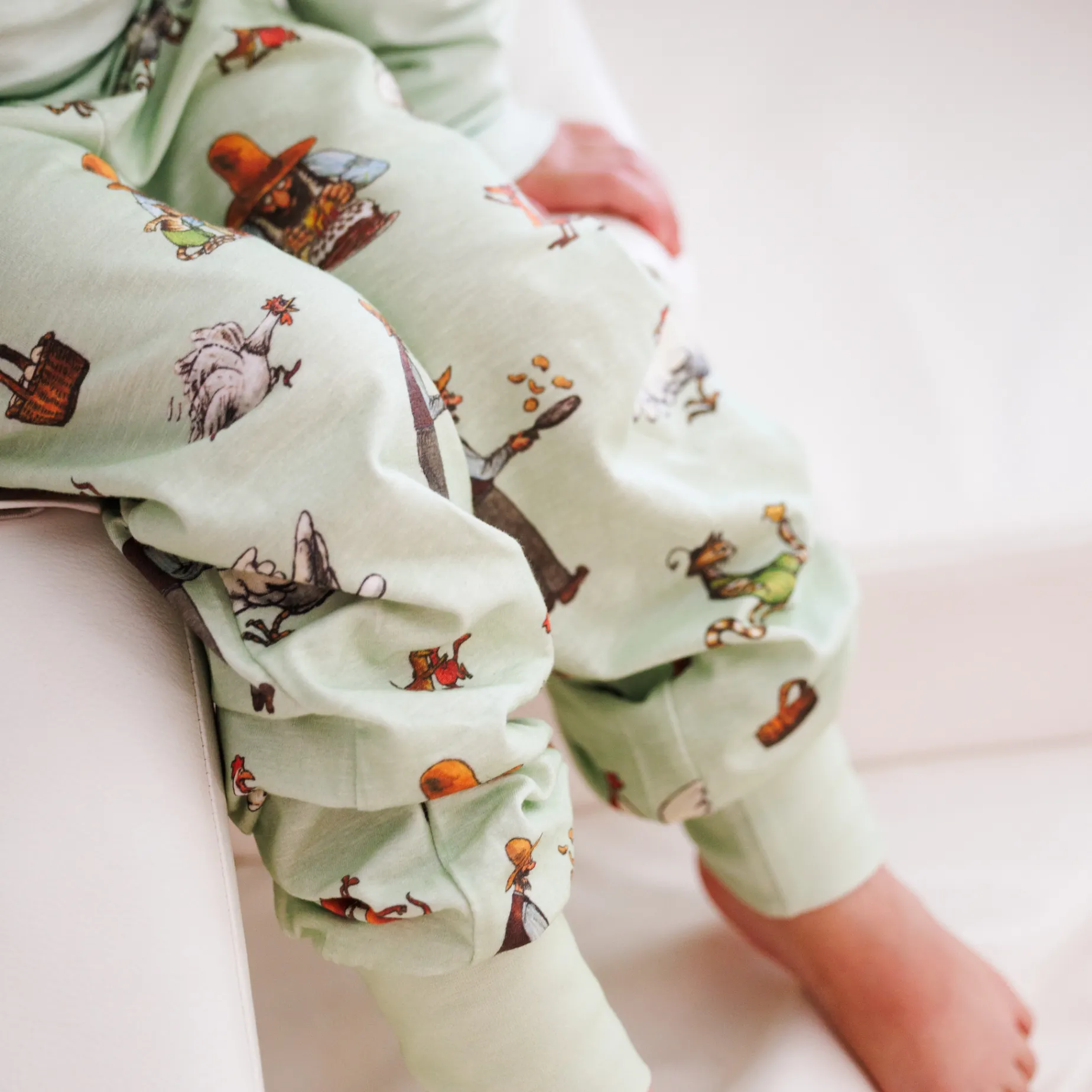 Pyjamas tvådelad Pettson och Findus Grön