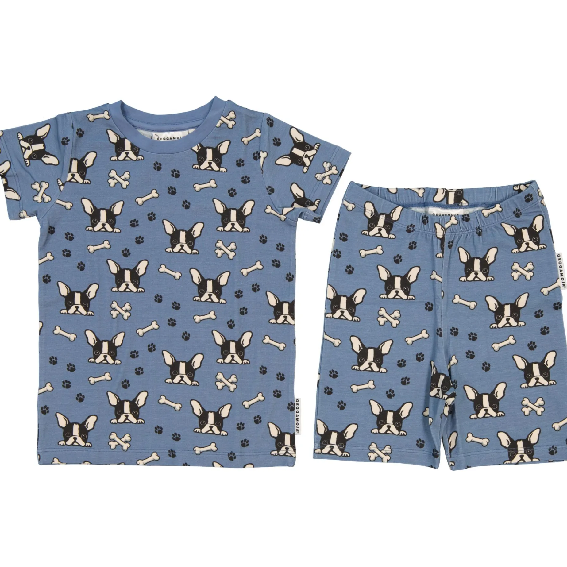 Pyjamas-set Bambu Bulldog Blå
