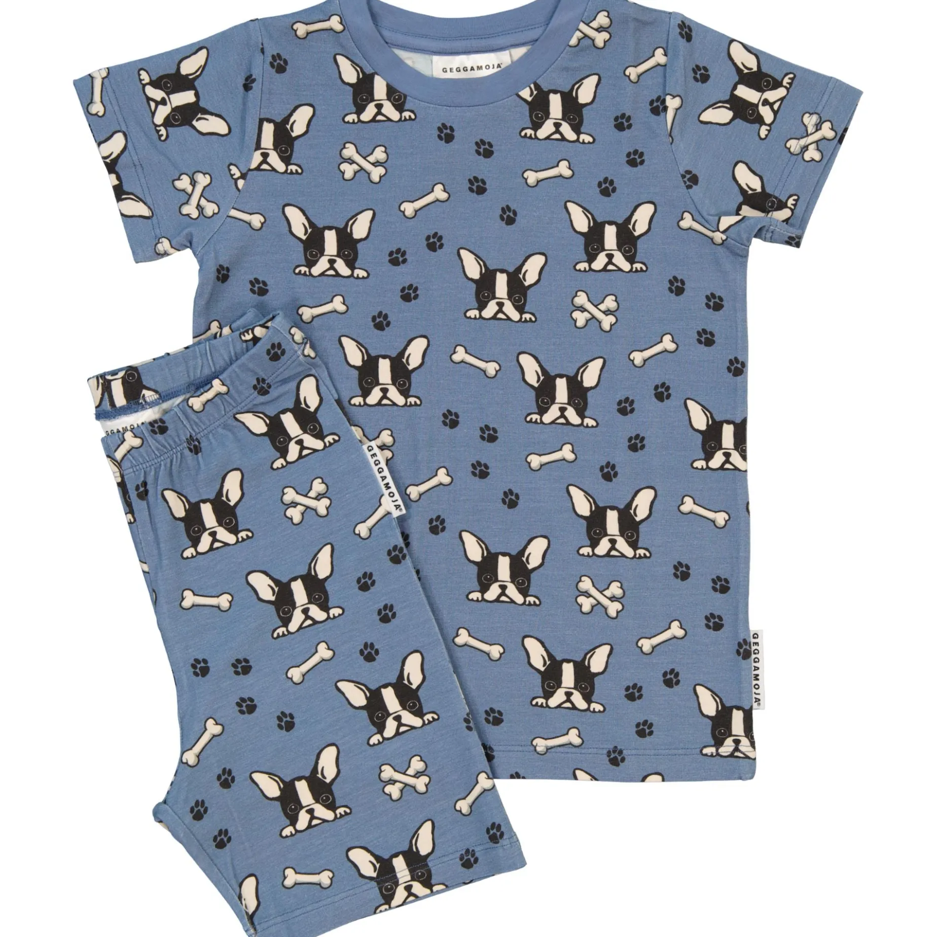 Pyjamas-set Bambu Bulldog Blå