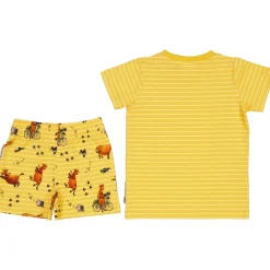 Pyjamas-set Mamma Mu och Kråkan Gul/Vit