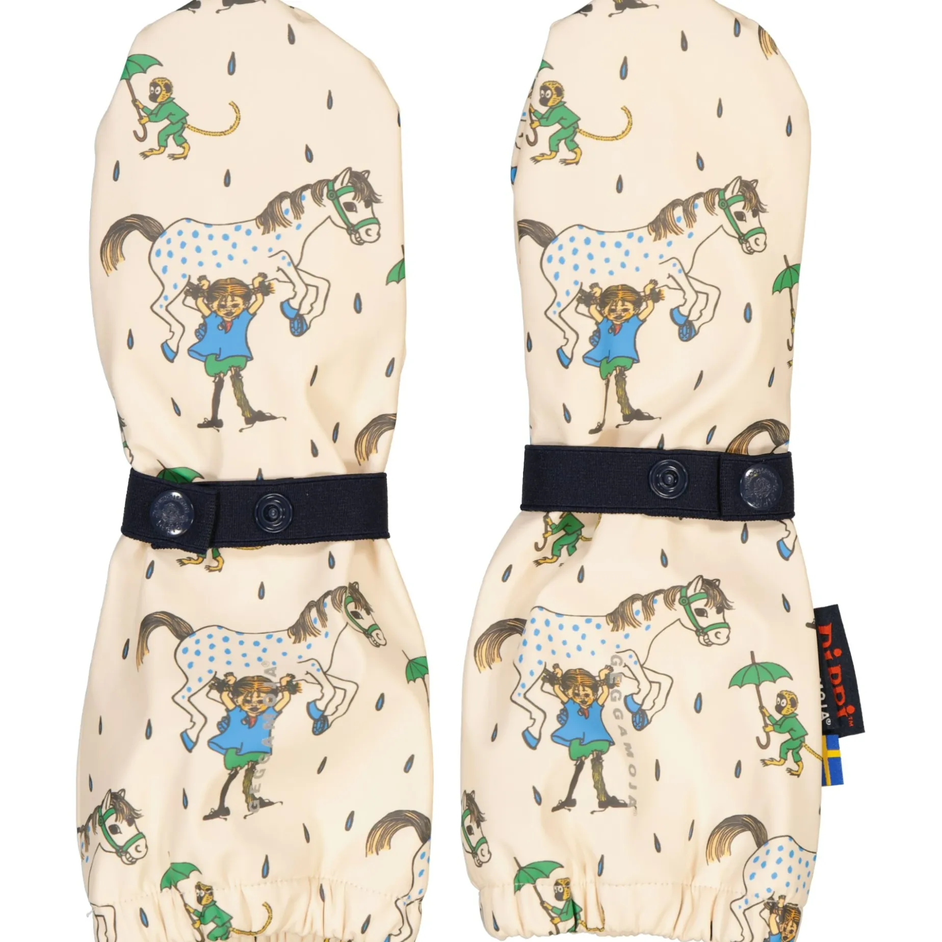 Regnvantar Pippi Långstrump Beige