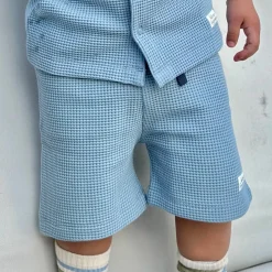 Shorts Waffle Dusty Blue