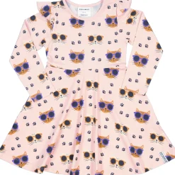 Snurrklänning Bambu Cool Cats Rosa