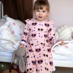 Snurrklänning Bambu Cool Cats Rosa