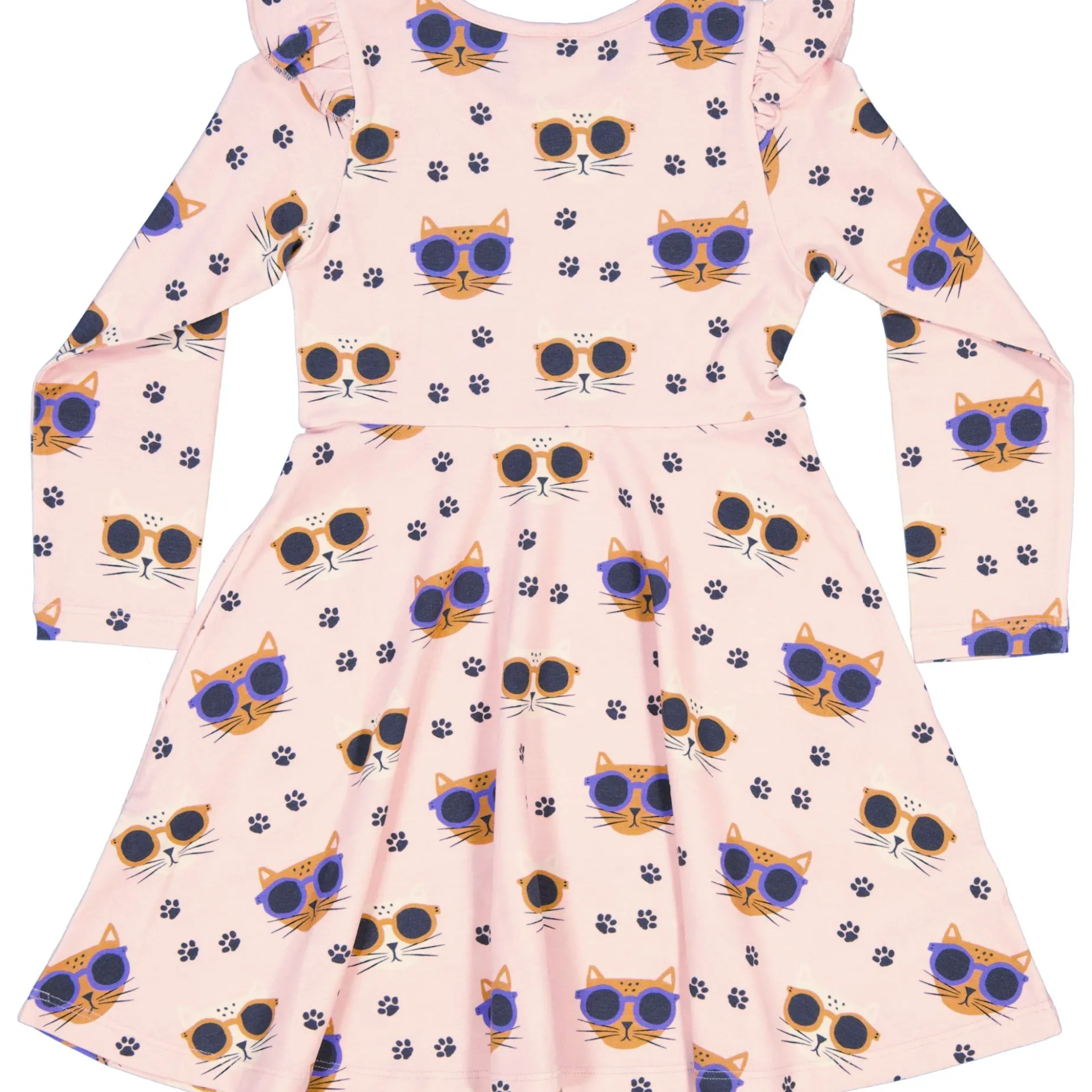 Snurrklänning Bambu Cool Cats Rosa