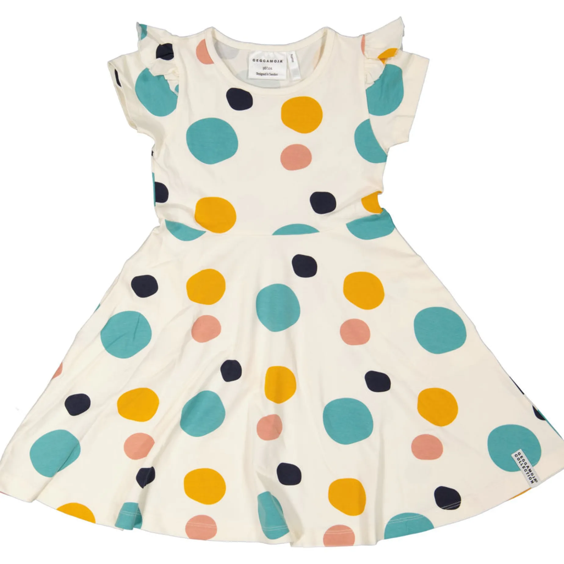 Snurrklänning Bambu Dots Beige
