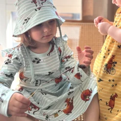 Snurrklänning Mamma Mu och Kråkan Mint/Vit