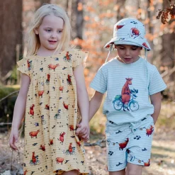 Solhatt Mamma mu och Kråkan Mint/Vit