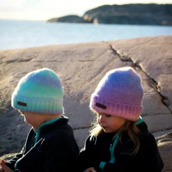 Stickad mössa Rainbow Blue