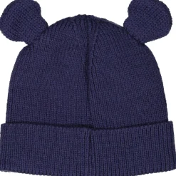 Stickad mössa Öron Navy